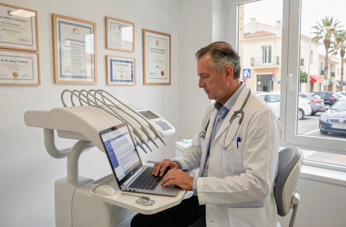 Cabinet du Dr Gary Colleter au Centre Médico-Dentaire de Toulon avec consultation en cours