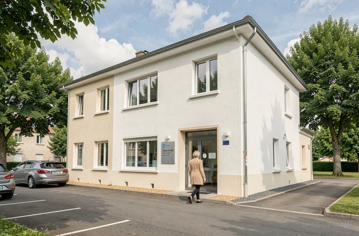 Façade extérieure de la Clinique Saint Nabor dédiée à la chirurgie esthétique à Saint-Avold
